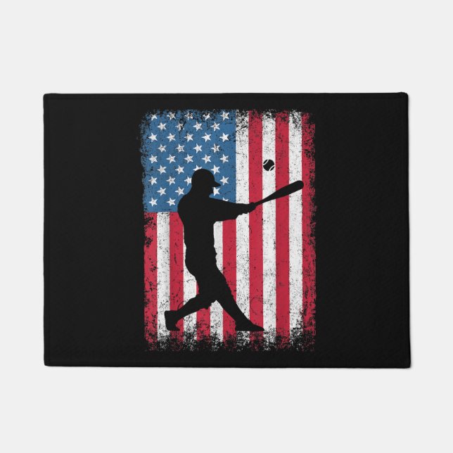 American Flag Baseball Team Geschenk für Men Boys  Fußmatte (Vorderseite)