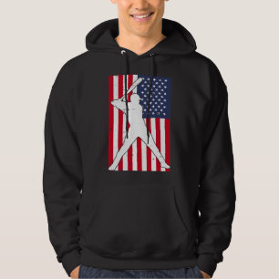 American Flag Baseball Team Geschenk Hoodie