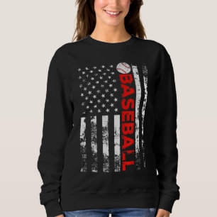 American Flag Baseball Team Geschenk Sweatshirt