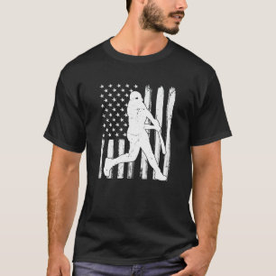 American Flag Baseball Team Geschenk T-Shirt