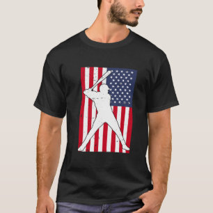 American Flag Baseball Team Geschenk T-Shirt