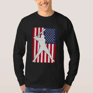 American Flag Baseball Team Geschenk T-Shirt