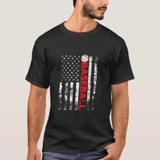 American Flag Baseball Team Geschenk T - Shirt