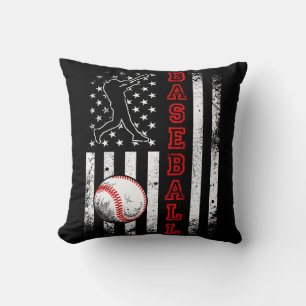 American Flag Baseball Team Vintage Lustig Kissen