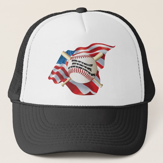American Flag Baseball Truckerkappe (Vorderseite)