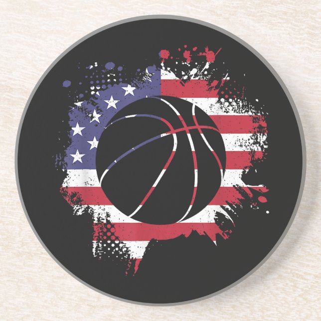 American Flag Basketball Player Getränkeuntersetzer (Vorne)