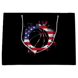 American Flag Basketball Player Große Geschenktüte
