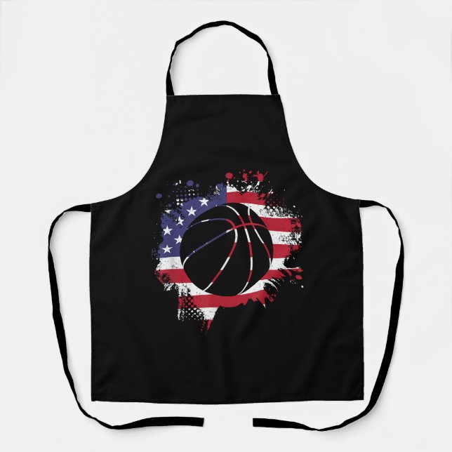 American Flag Basketball Player Schürze (Vorderseite)