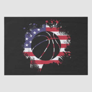 American Flag Basketball Player Seidenpapier