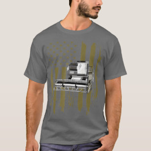 American Flag Bauer Kombinieren Traktor Distrestie T-Shirt