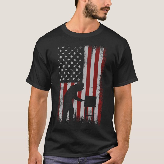 American Flag Beekeeper Shirt Men Beekeping Gift (Vorderseite)