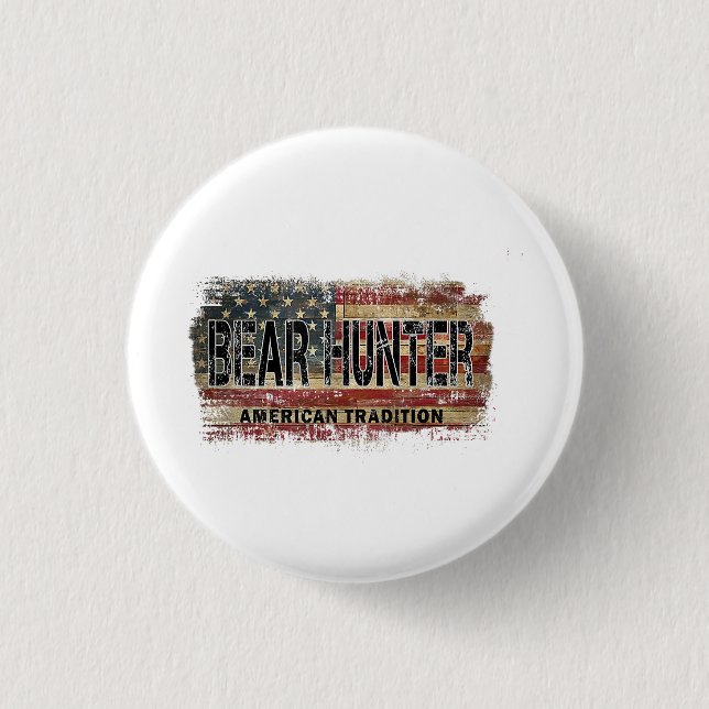 American Flag Beer Hunter Button (Vorderseite)