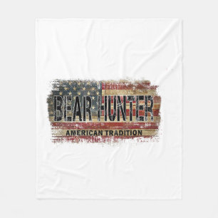 American Flag Beer Hunter Fleecedecke