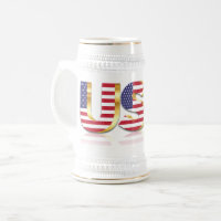 American Flag Beer Stein USA Patriotic