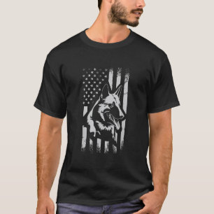 American Flag Belgische Malinois 4. Juli Für Hund T-Shirt
