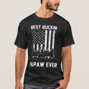 American Flag Best Buckin Papaw / Pater-Tag gi T-Shirt