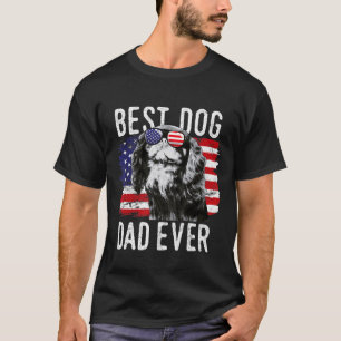 American Flag Best Dog Vater Ever English Toy Span T-Shirt