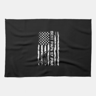 American Flag Best Papa by Par, Vintage US-amerika Geschirrtuch