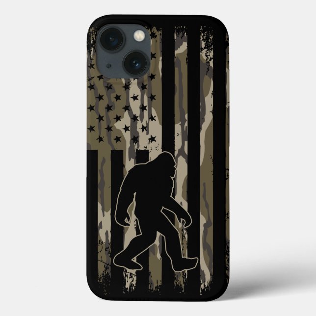 American Flag Bigfoot Bottom Land Camouflage Case-Mate iPhone Hülle (Rückseite)
