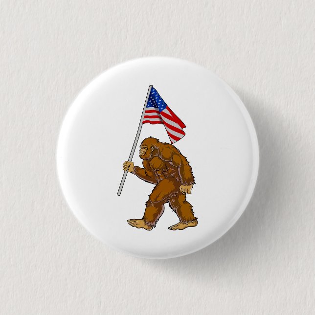 American Flag Bigfoot Button (Vorderseite)
