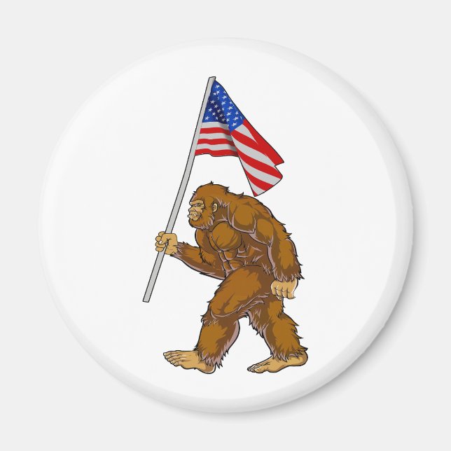 American Flag Bigfoot Magnet (Vorne)