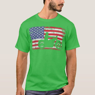 American Flag Biker Motorrad T Shirt