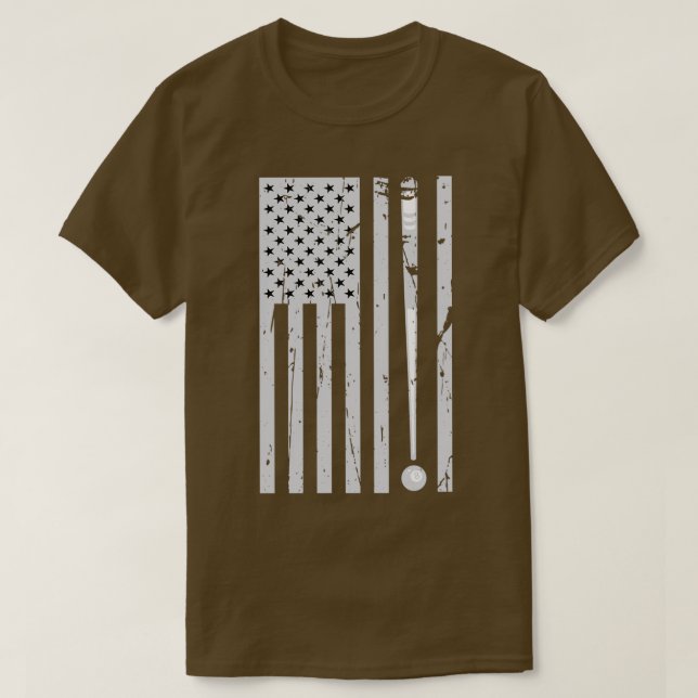 American Flag Billiard Pool Player Männer Frauen G T-Shirt (Design vorne)