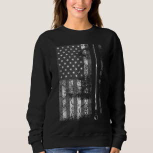 American Flag Billiard Stick Niedliches Tischspiel Sweatshirt