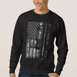 American Flag Billiard Stick Niedliches Tischspiel Sweatshirt