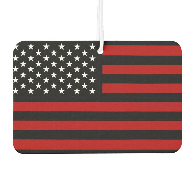 American Flag Black Red White Autolufterfrischer (Vorderseite)