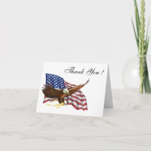 American Flag Blank Danke Cards