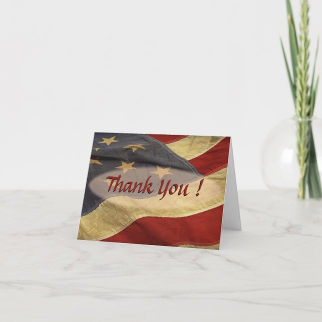 American Flag Blank Danke Cards (Vorderseite)