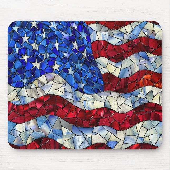 American Flag Bleiglas Mousepad (Vorne)