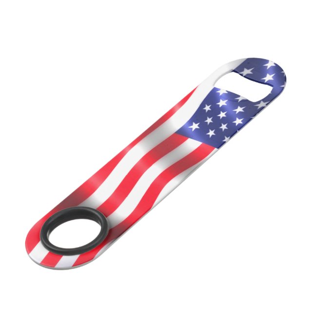 American Flag Bottle Opener Speed Flaschenöffner (Vorderseite Schrägansicht)