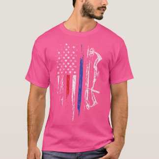 American Flag Bowhunting Bow Archery Usa Deer Hunt T-Shirt