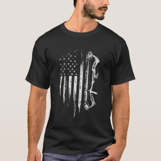 American Flag Bowhunting Bow Bogenschießen für die T-Shirt