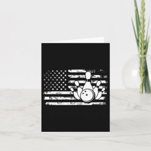 American Flag Bowler Bowling Karte