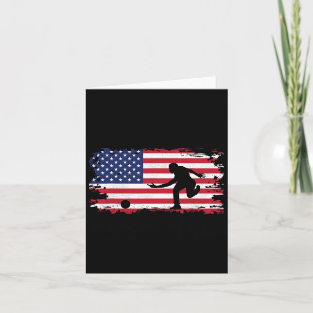 American Flag Bowling Apparel - Bowling Karte (Vorderseite)