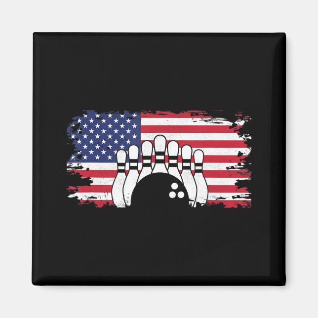American Flag Bowling Apparel - Bowling Magnet (Vorne)