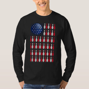 American Flag Bowling Bowler für Bowling-Team T-Shirt