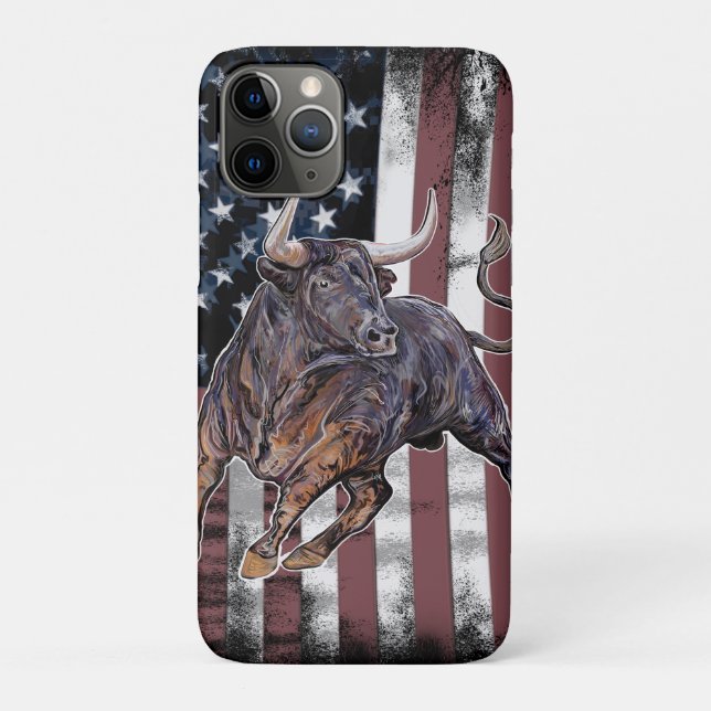 American Flag Bull Case-Mate iPhone Hülle (Rückseite)