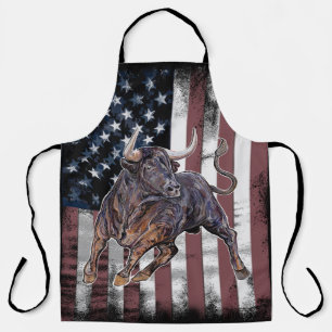 American Flag Bull Schürze