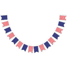 American Flag Bunting Banner Red White and Blue