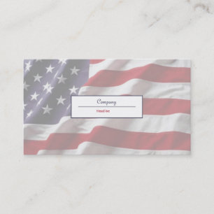 American Flag Business Card Visitenkarte