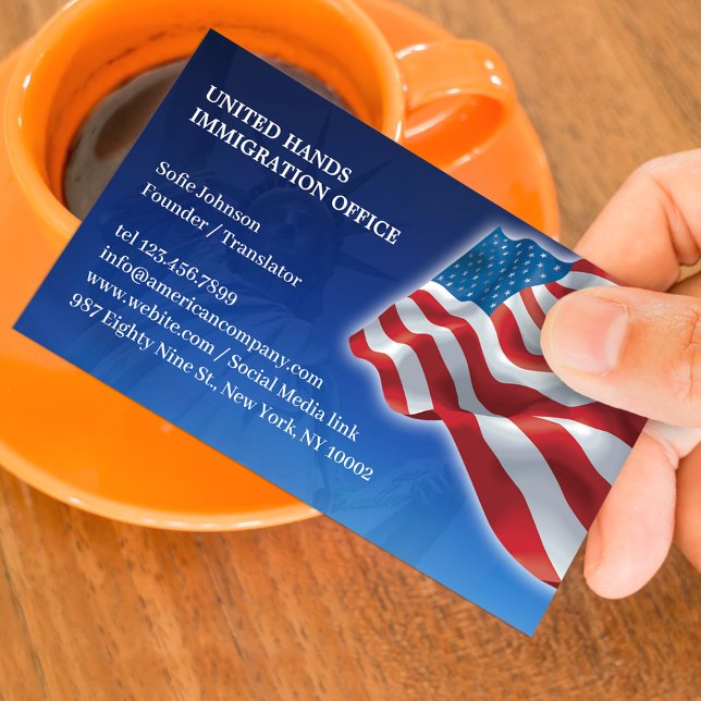 American Flag Business Card Visitenkarte (Von Creator hochgeladen)