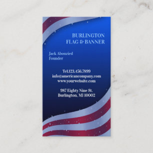 American Flag Business Card Visitenkarte