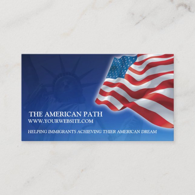 American Flag Business Card Visitenkarte (Vorderseite)