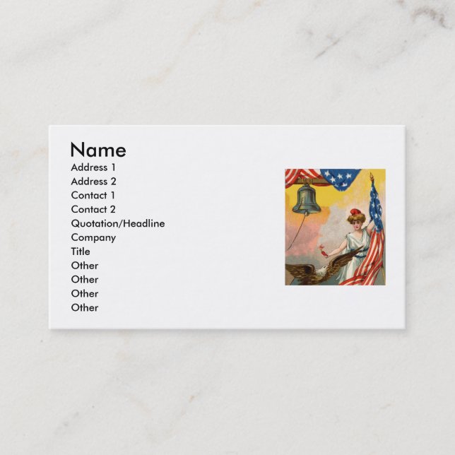 American Flag Business Card Visitenkarte (Vorderseite)