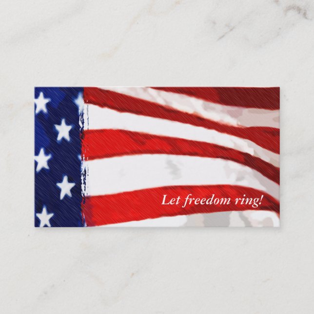 American Flag Business Card Visitenkarte (Vorderseite)