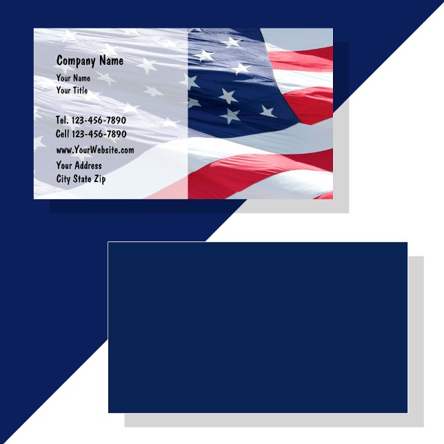 American Flag Business Cards Visitenkarte (Von Creator hochgeladen)